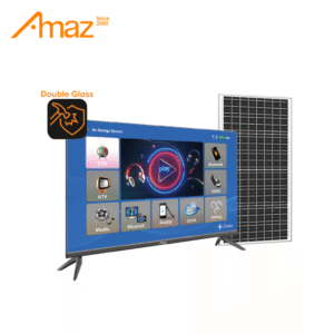 Battery TV 32inch Solar Panel Portable TV Tempered Television For Outside Picnic