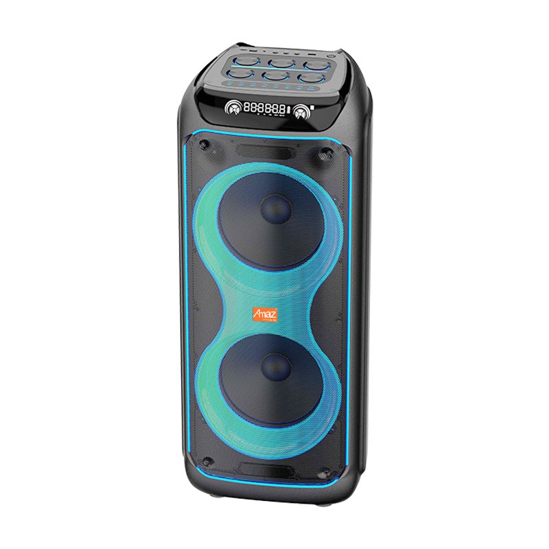Wireless Karaoke Bluetooth Portable Dual 10 Inch Speaker with Handle Party Speaker Ambient Light Plus Speaker Rounded Corner Light - 图片 2