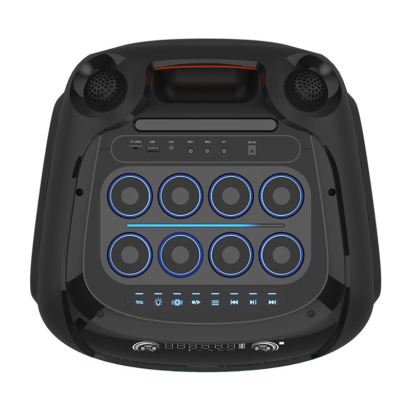 Wireless Karaoke Bluetooth Portable Dual 10 Inch Speaker with Handle Party Speaker Ambient Light Plus Speaker Rounded Corner Light - 图片 4