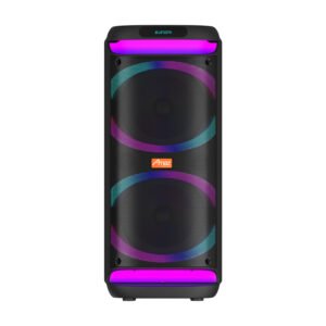 Wireless Karaoke Bluetooth Portable Dual 10 Inch Speaker FM 6 Kinds of LED Light, with Handle Party Speaker