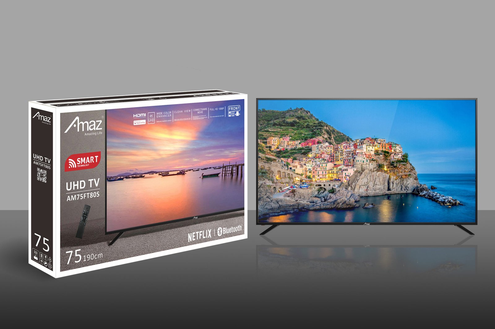 Manufacturer 65/75/85 Inch Smart LED 4K Ultra FHD Bluetooth Television - 图片 5